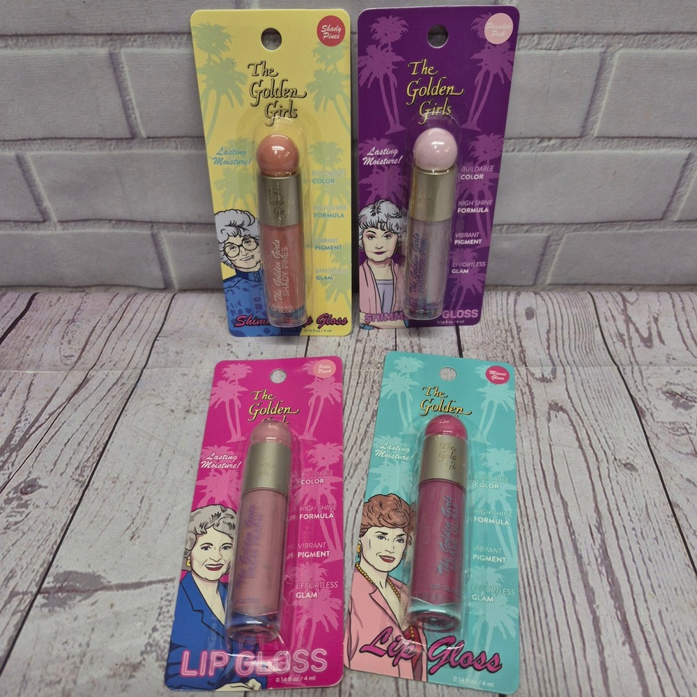 The Golden Girls Lip Gloss Set of 4 Shimmer & High Shine Shady Pines Miami Glam